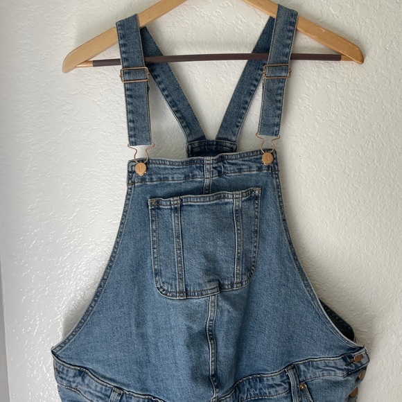 Isabel Maternity Denim Overalls Size 8 - Picture 2 of 9